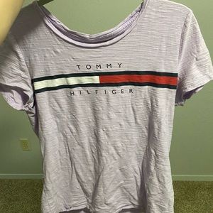 Purple, blue and green clothes